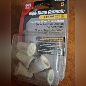 Gardner Bender High Temp Ceramic Wire Connectors  35/64" 5pk - 19-004CER